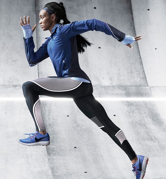 Nike Powerspeed Rainbow Striped Running Tights